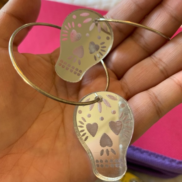 Sugar Skull Hoops - Picture 3 of 3